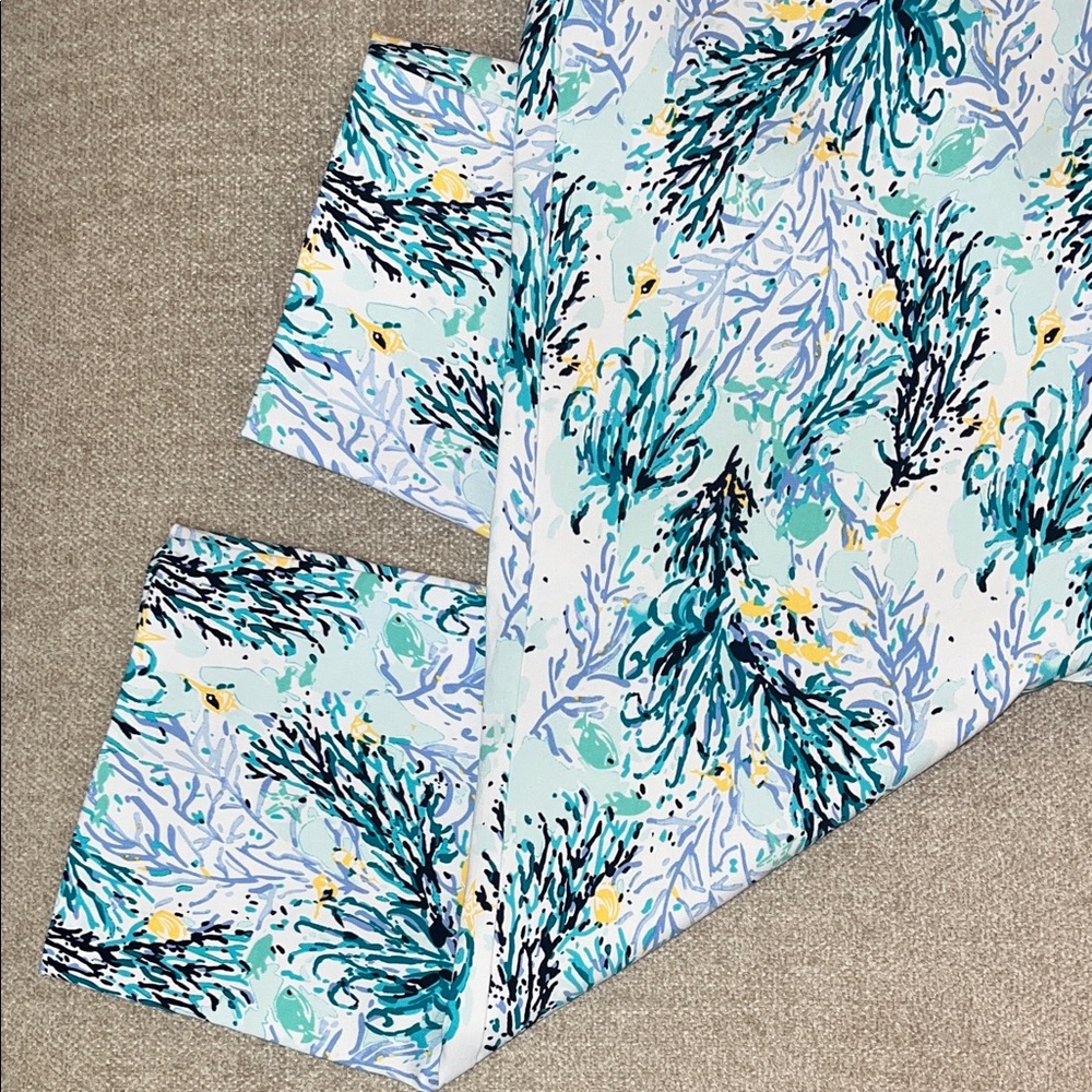 Peck & Peck Blue and Green Seaweed Abstract Pants size 10 - Picture 6 of 10